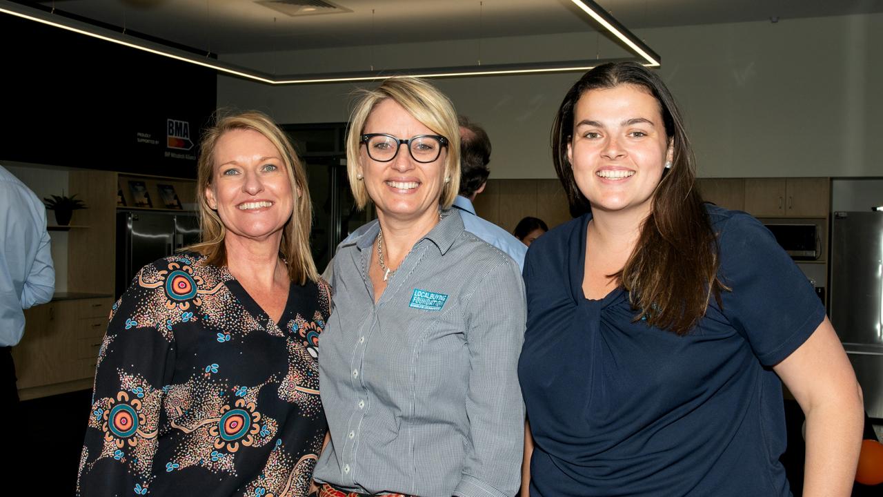 Tracey Cuttriss-Smith, Andrea McCosker and Jessie Appleton from Local Buying Foundation / C-Res at the Resource Industry Network's 20th Anniversary Celebration. Picture: Michaela Harlow