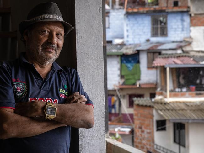 Abel Zapata, 63, is a builder in Comuna 13, and was asked by his boss to build a private room in a jail for Pablo Escobar while he was imprisoned. Picture: Jason Edwards