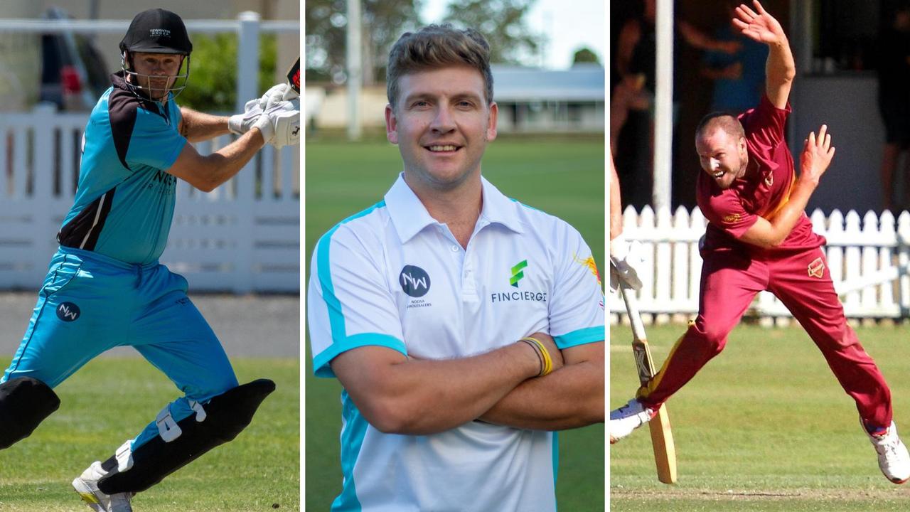 Tewantin-Noosa players Jarrod Officer, Michael Eckard and Ben Laughlin. Pictures: Matt Mayo Sports Photography.