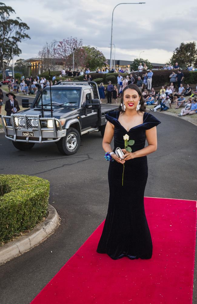 Lilly Salomon at Harristown State High School formal at Highfields Cultural Centre, Friday, November 17, 2023. Picture: Kevin Farmer