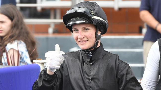 Jamie Kah after winning the Magic Millions Lord Stakes at Caulfield.