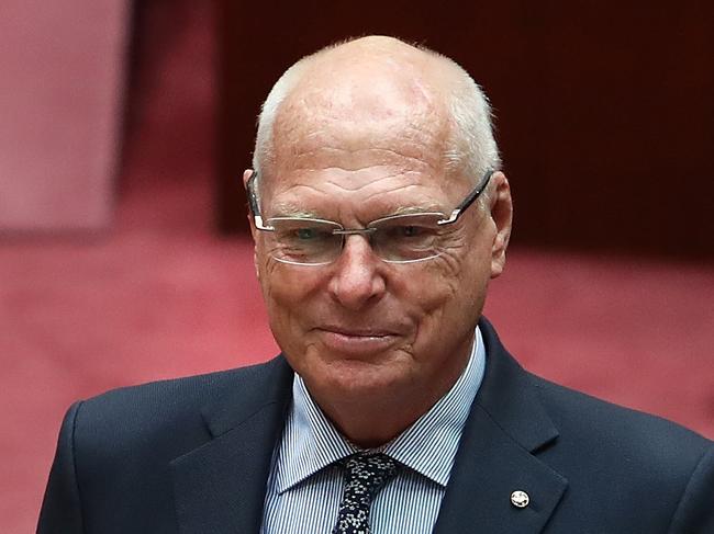 Jim Molan is sworn in as a Senator for NSW in the Senate Chamber at Parliament House in Canberra. Picture Kym Smith