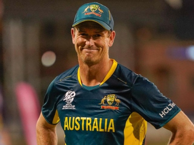 George Bailey in the field during a T20 World Cup warm-up match against Namibia