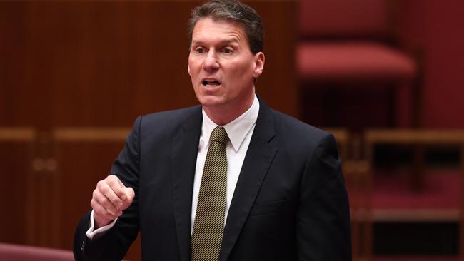 Australian Conservatives Senator Cory Bernardi has suggested the government know that another senator is ineligible to sit in the parliament. Picture: AAP