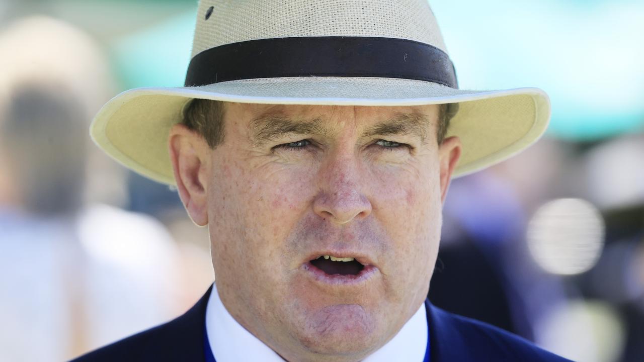 SYDNEY, AUSTRALIA - NOVEMBER 02: John O'Shea looks on after winning race 1 with I Am Lethal during Sydney Racing at Royal Randwick Racecourse on November 02, 2021 in Sydney, Australia. (Photo by Mark Evans/Getty Images)