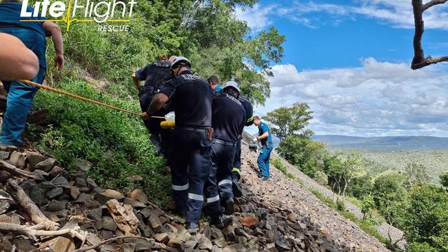 A woman aged in her 40s has been rescued off Table Top Mountain with serious injuries.