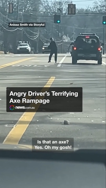 Angry Driver’s Terrifying Axe Rampage