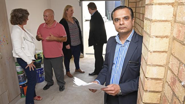 Vishal Mavani is among homeowners in Melbourne’s east unhappy about work done on their homes. Picture: Andy Brownbill