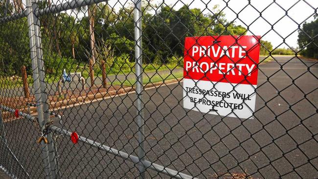 The road to the Laguna Quays marina and boat ramp has been closed to the public since Cyclone Debbie hit the Whitsundays in March 2017.