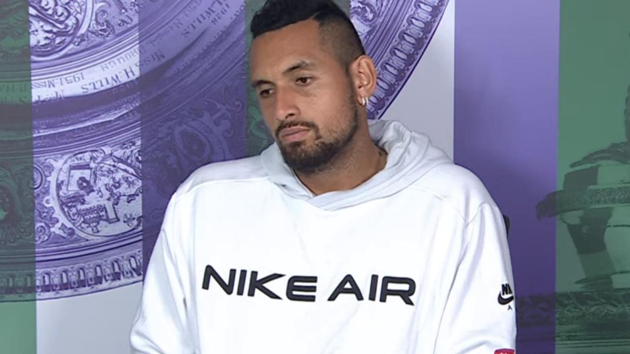 Things took a dark turn during Nick Kyrgios' press conference.