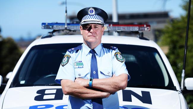 Supt Dave Darcy Pictured in Dee Why for story on breath-testing operation this weekend. Photo: Braden Fastier.