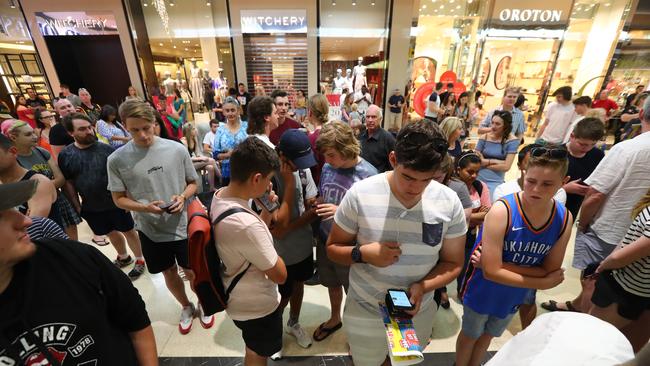 Bargain hunters at Westfield Marion. Picture: Tait Schmaal