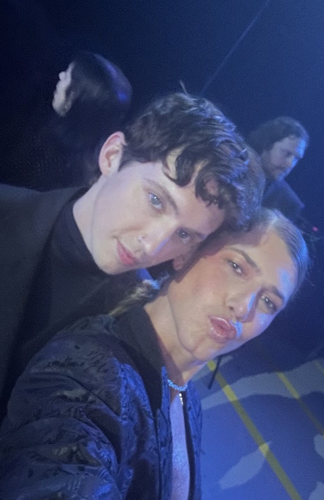 Wilkins parties with ARIA winner Troye Sivan. Photo: Supplied.