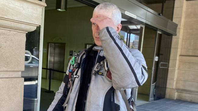 Philip Allen Jones leaving the District Court in Adelaide after he was sentenced for possessing child exploitation material. Picture: NCA NewsWire/Kathryn Bermingham,