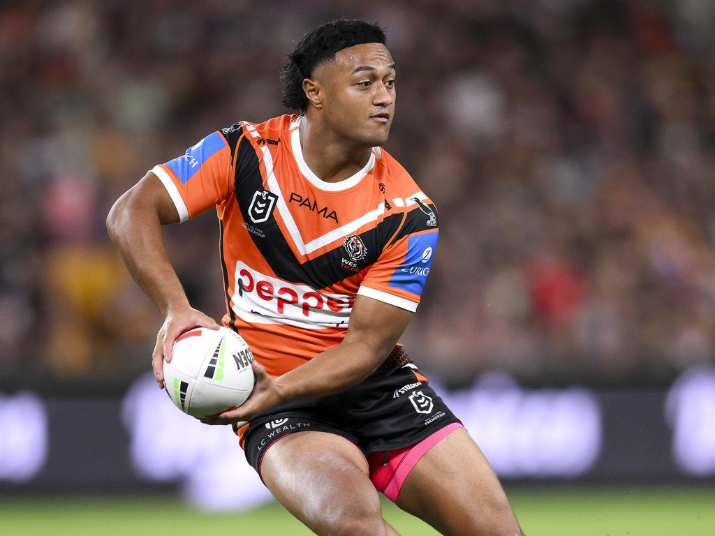 Latu Fainu is set to return for selection for the Tigers. Picture: NRL Photos