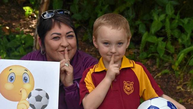 Gympie Diggers president Shirl Bembrick and Dylan Sweeney are ready for Silent Saturday today. Picture: Donna Jones