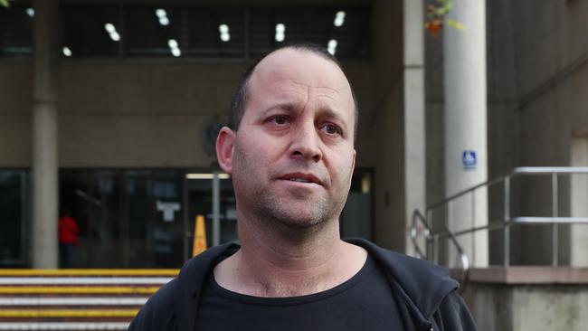 SYDNEY, AUSTRALIA - NewsWire Photos June 28, 2022. Blockade Australia protesters are released on bail from Surry Hills Police Station. Pictured is Brad Homewood, who says he has 72 hours to leave the state. Picture: NCA NewsWire / David Swift