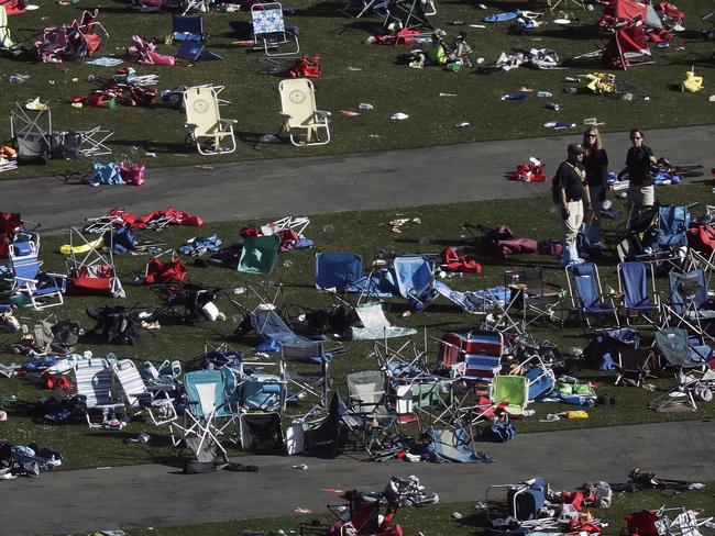 The aftermath of the Harvest Music Festival shooting. Picture: AP