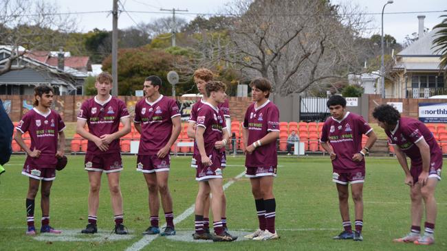 Dalby U19's during the post-game presentations.