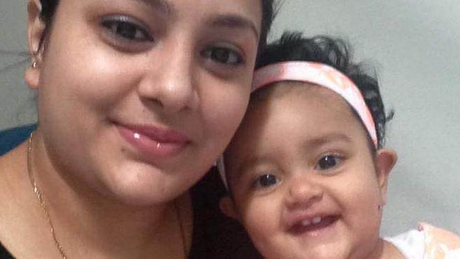 Missing girl Sanaya Shaib, 15 months, with her mother Sofina Nikat. Picture: Supplied.