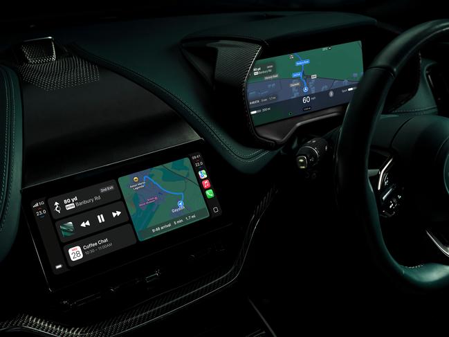 Aston Martin Apple CarPlay Ultra. Picture: Supplied