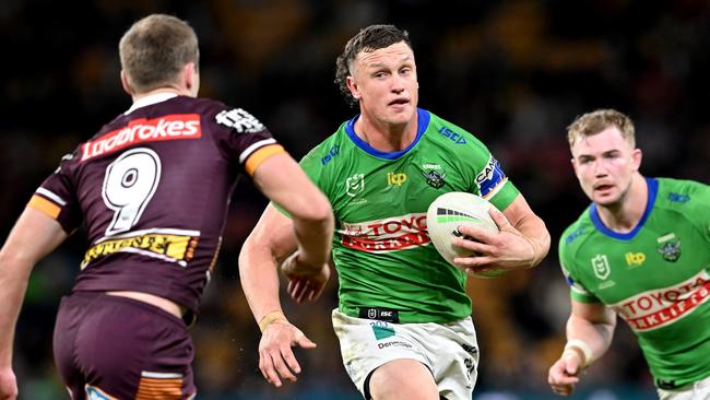 Jack Wighton returns for the Raiders after contracting Covid. Picture: Bradley Kanaris/Getty Images