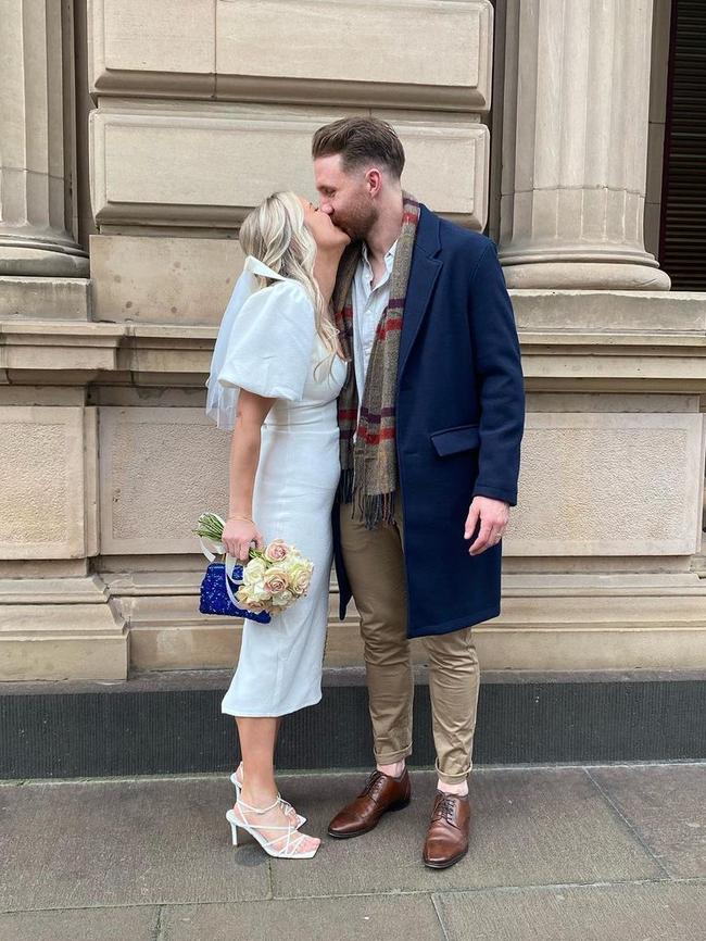 Zach Tuohy married his long term partner Rebecca Price at a registry in August.