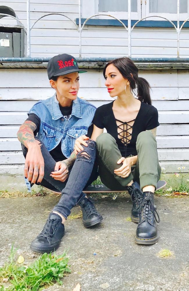 Ruby Rose and Jessica Origliasso of the Veronicas fell back in love on the set of the On Your Side video. Picture: Supplied