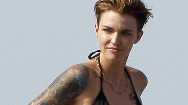 Ruby Rose and gang enjoying water sports and sunbathing in Formentera. Pictured: Ruby Rose Ref: SPL1093742 030815 Picture by: Splash News Splash News and Pictures Los Angeles: 310-821-2666 New York: 212-619-2666 London: 870-934-2666 photodesk@splashnews.com