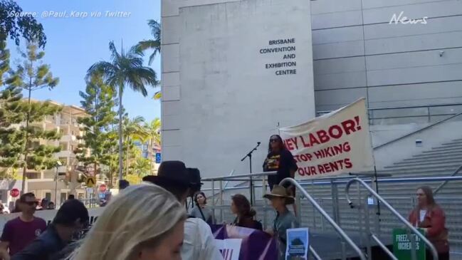 Indigenous woman crashes renters rights rally