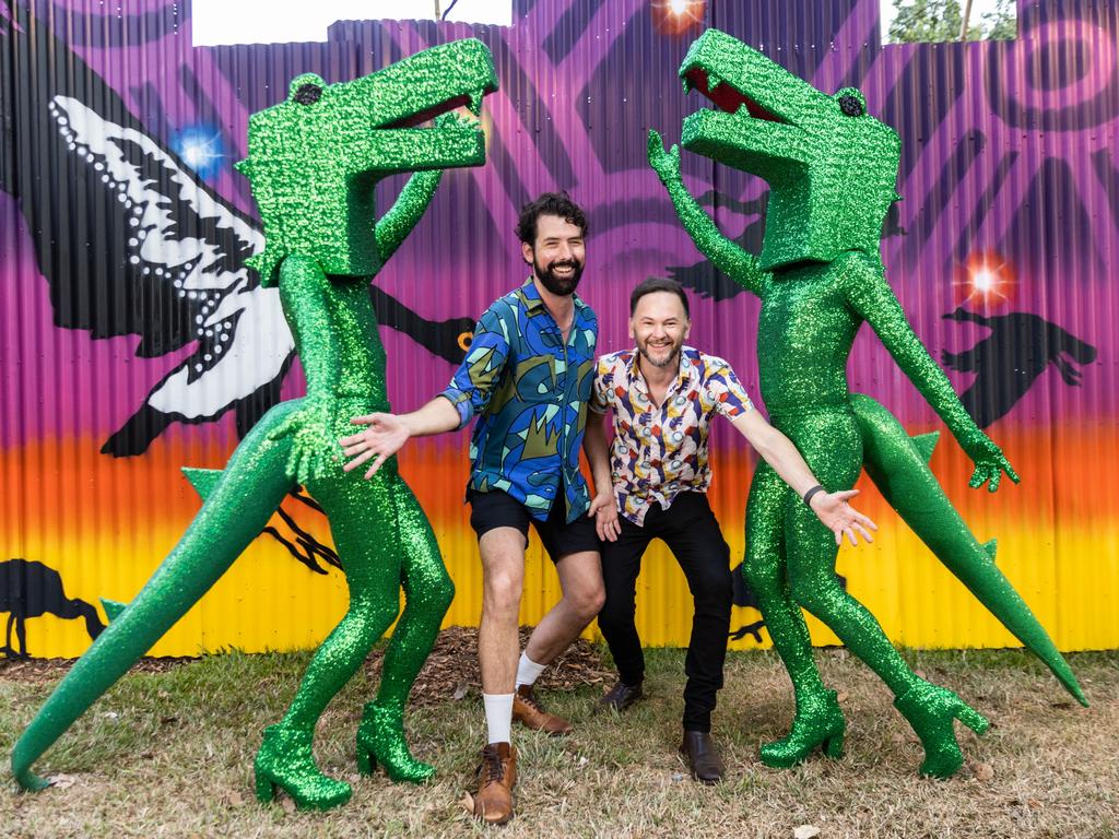 Darwin Festival artistic director Felix Preval and chief executive James Gough celebrate another year of success. Picture: Helen Orr.