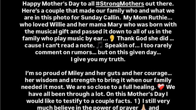 NEWS OF THE WEEK: Billy Ray Cyrus insists family is ‘close to full healing’ amid rumoured feuds