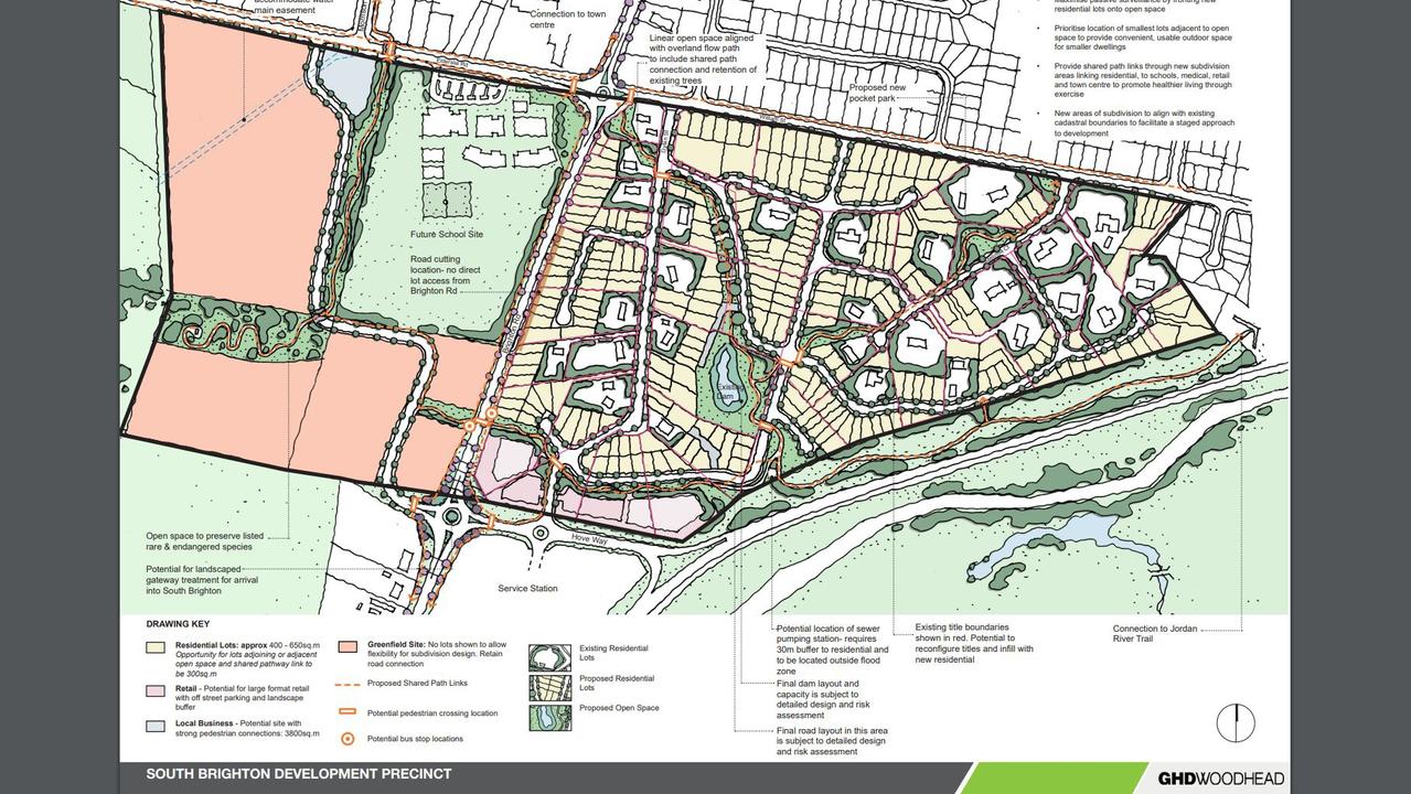 South Brighton Precinct Development masterplan. Picture: GHD