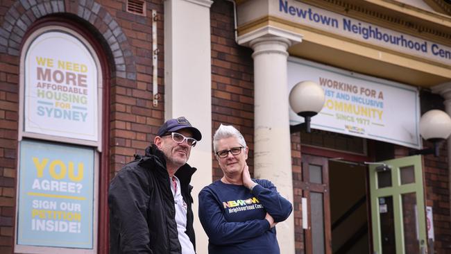 Greg Coventry with Liz Yeo, the CEO of Newtown Neighbourhood Centre, which he credits for helping turn his life around.