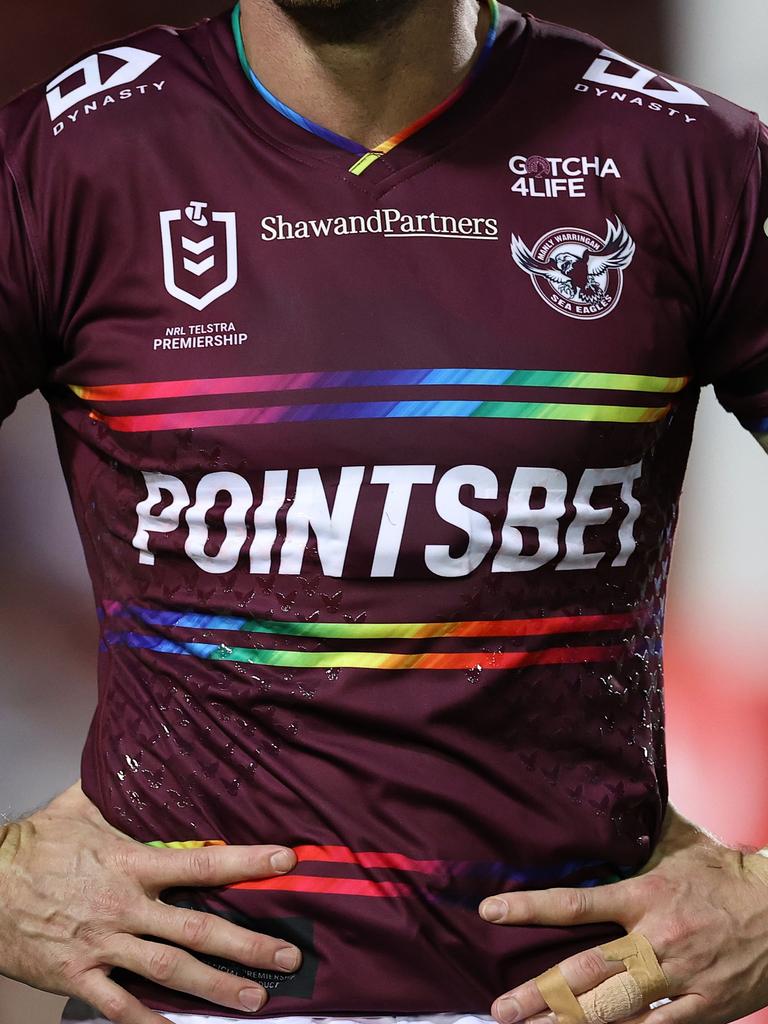 The pride jersey. Photo by Cameron Spencer/Getty Images