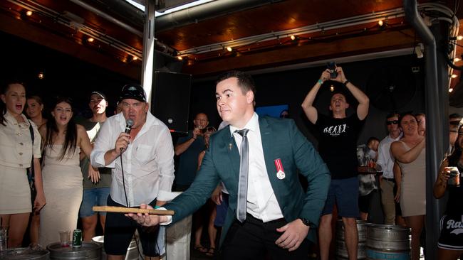 ADF personnel crowd into Darwin pubs to celebrate Anzac Day. Picture: Pema Tamang Pakhrin