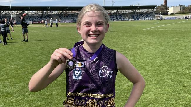 Chloe D'Elia was the best player for the Murray Bushrangers in their final match of the V-Line Cup. Picture: Shane Jones.