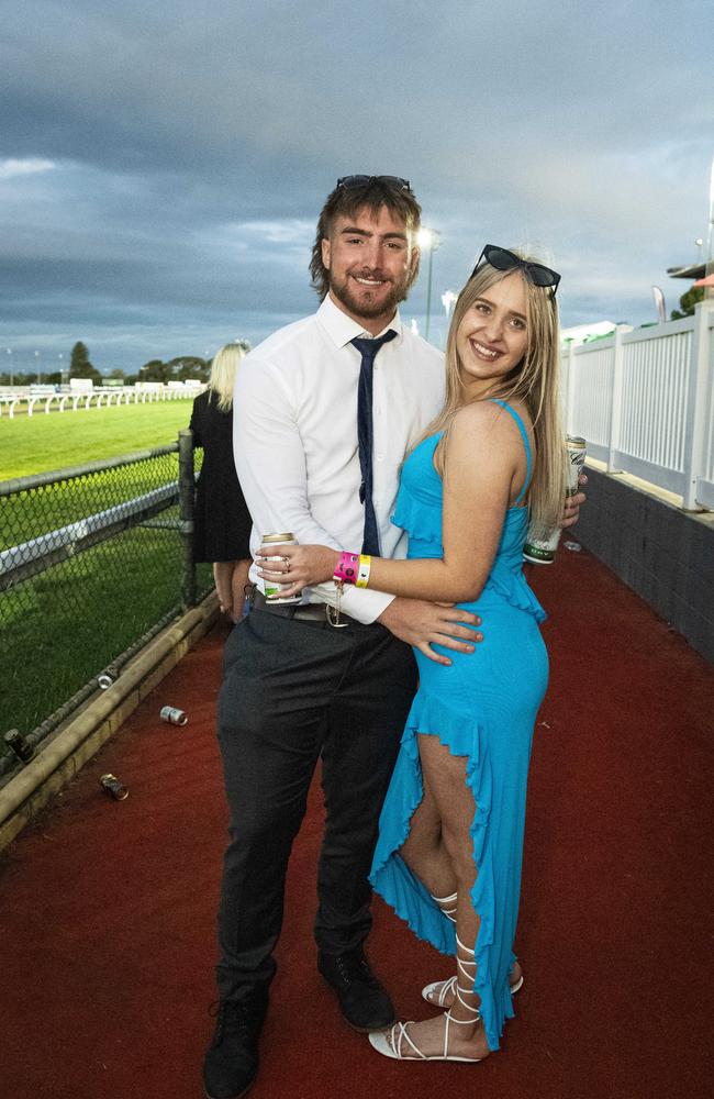 Kaleb Oberhardt and Alani Walker at Weetwood raceday at Clifford Park, Saturday, September 28, 2024. Picture: Kevin Farmer