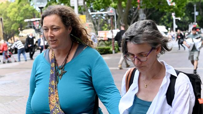 Shanelle Dawson (left) daughter of murdered woman Lynette Dawson arrives at NSW Supreme Court for a sentencing hearing for her father Chris Dawson. Picture: NCA NewswirePicture: NCA NewsWire / Jeremy Piper