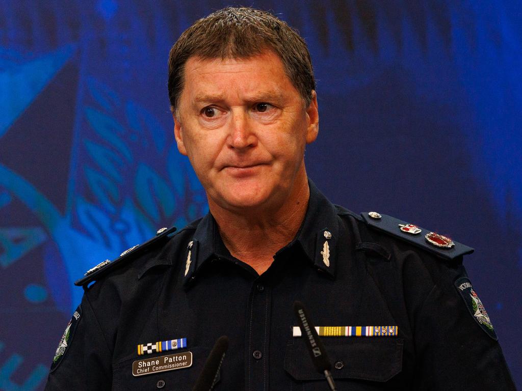 The Allan government axed former chief Shane Patton after a damning no-confidence vote by the police union. Picture: Nadir Kinani