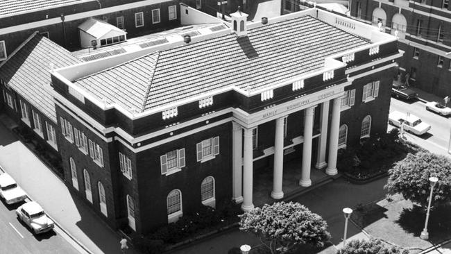 Manly Town Hall in the 1970s. Picture Douglas Baglin, Northern Beaches Library