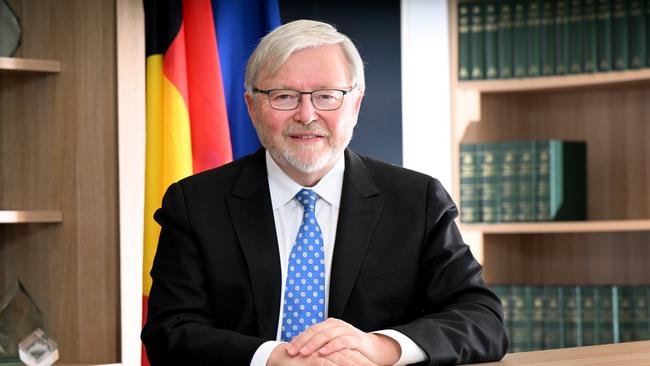 Former PM Kevin Rudd in Brisbane on Tuesday. Picture: AAP