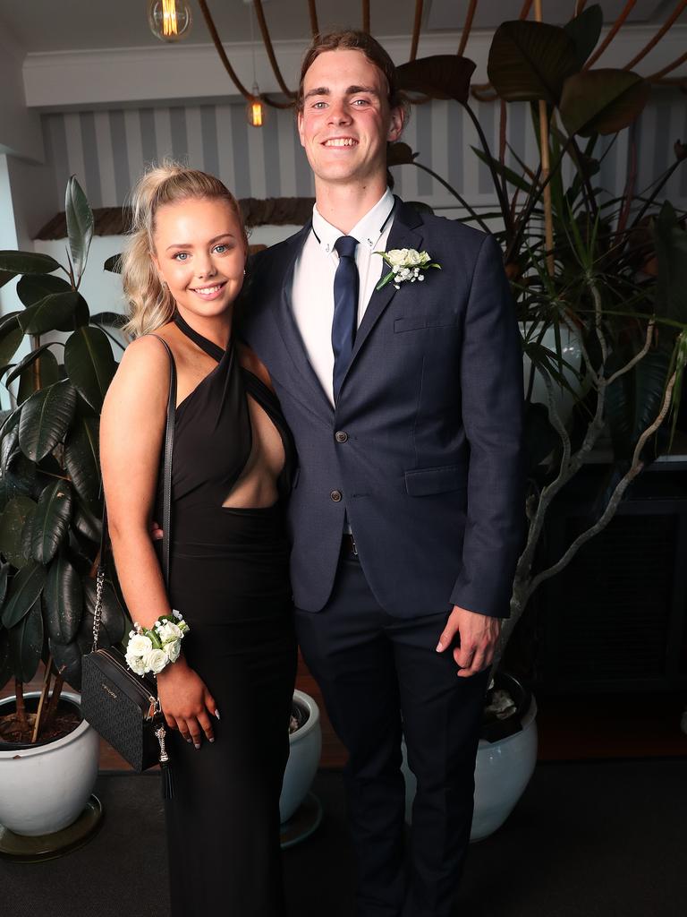 Jess Westerberg and Hudson Arkley. Fahan School leavers dinner at Seagrass Long Point in Sandy Bay. Picture: Nikki Davis-Jones