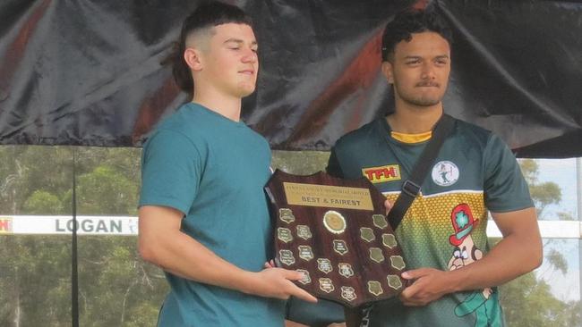 Logan Brothers Langwe Shield award winners, Gallagher and Cowley.