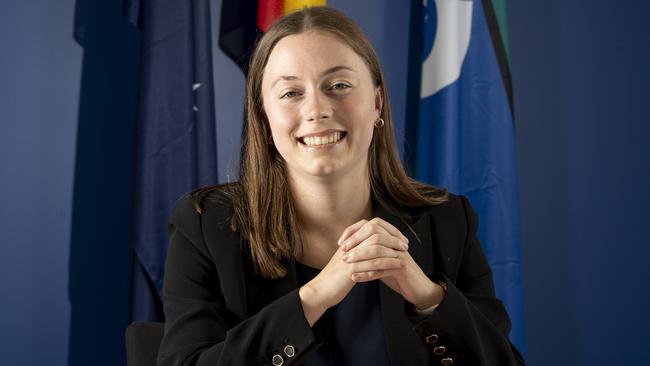 Twenty-one-year-old Charlotte Walker won the last Senate seat in SA after weeks of counting after the federal election. She celebrated her 21st birthday on election day. Picture: Brett Hartwig