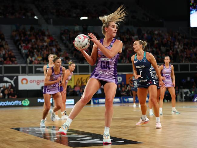 Mia Stower of the Firebirds. Picture: Getty Images