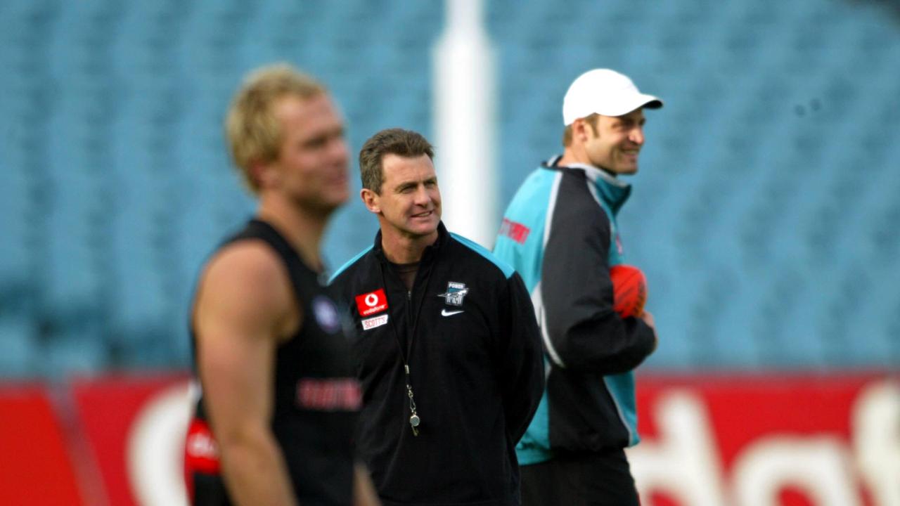 Assistant coach Phil Walsh during Port Adelaide Power training held at AAMI Stadium.