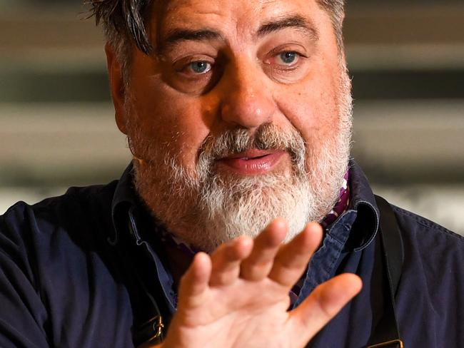 Matt Preston of Masterchef fame at Ikea with Warren Mendes making meatballs. PICTURE : PENNY STEPHENS. 12TH MARCH 2019