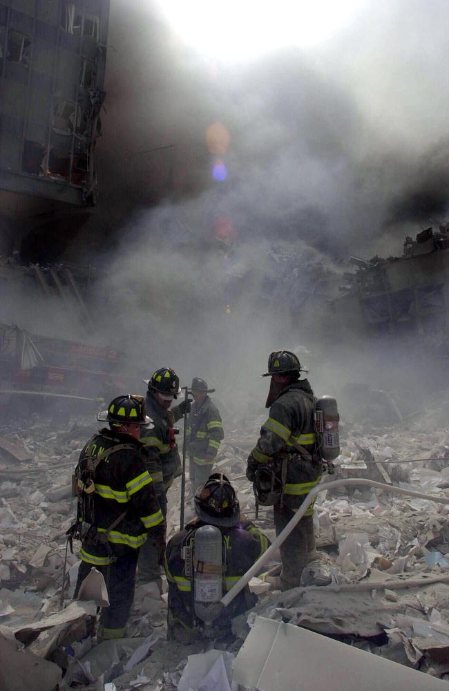 A photo from Ground Zero after the September 11 terror attacks on the World Trade Center. Picture: Nathan Edwards