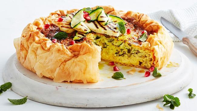 Vegetarian haloumi quiche. Picture: Taste